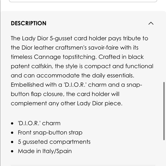 Authentic Dior cardholder with electronic receipt - Picture 6 of 7